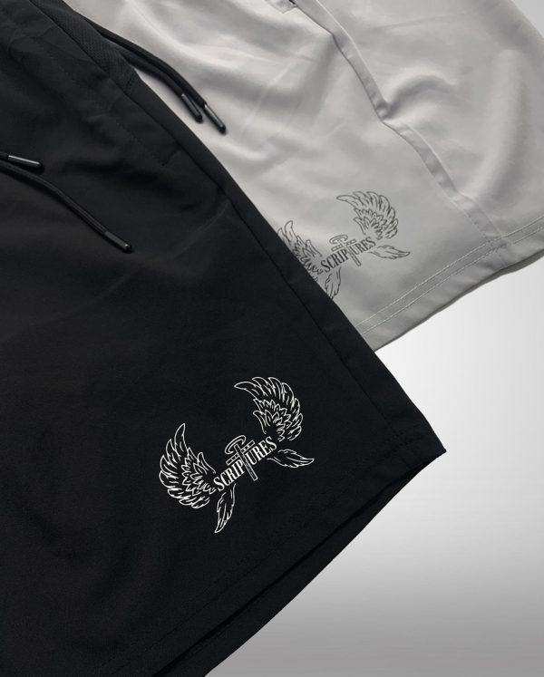 “Full Length Living Scriptures Logo” Knee High Shorts