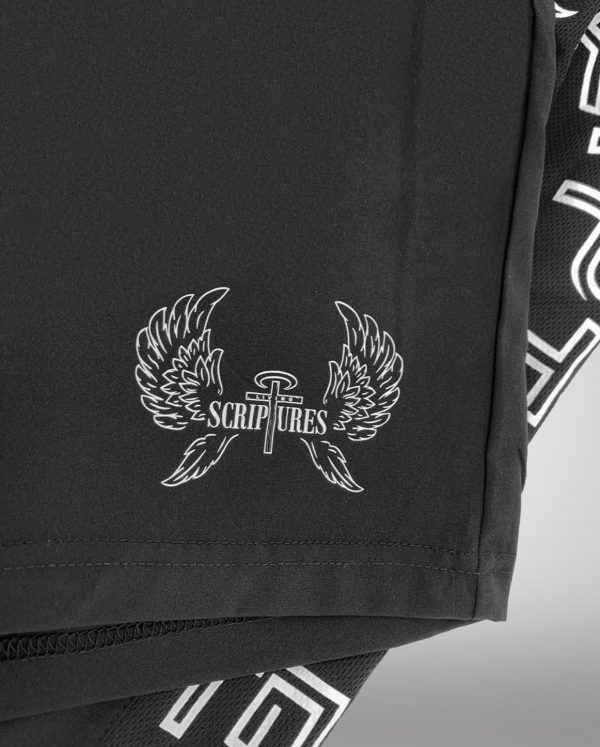 “Full Length Living Scriptures Logo” Knee High Shorts