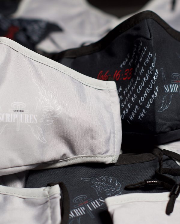 "Overcomer" Sublimated Face Mask (John 16:33)