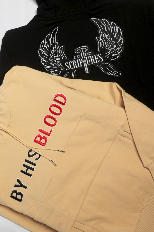 "BY HIS BLOOD" UNISEX HOODIE