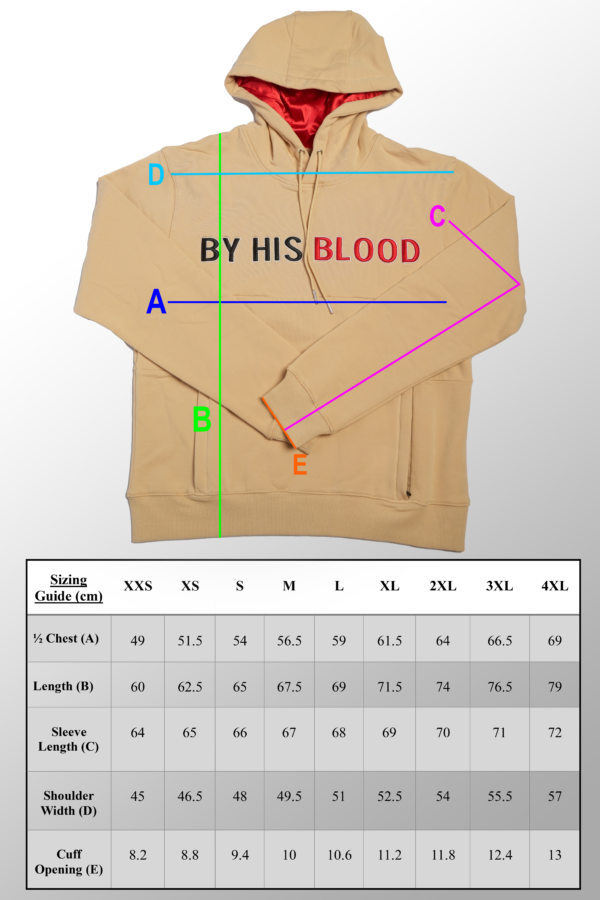"BY HIS BLOOD" UNISEX HOODIE